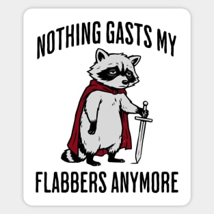 Tired Raccoon: Nothing Gasts My Flabbers Anymore Sticker